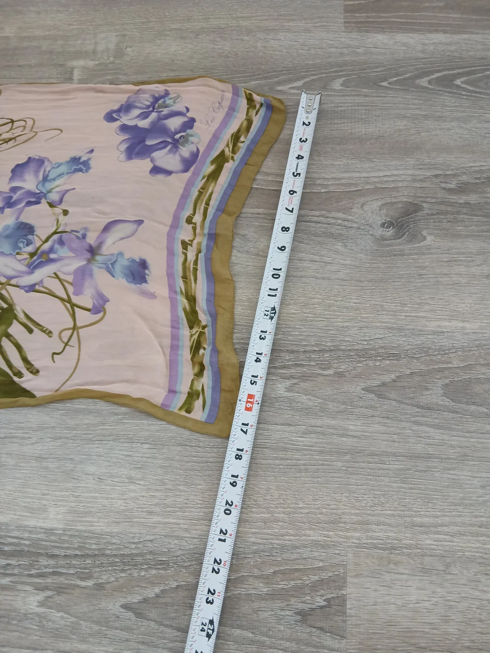 Silk Scarf in Pale Pink and Lavender